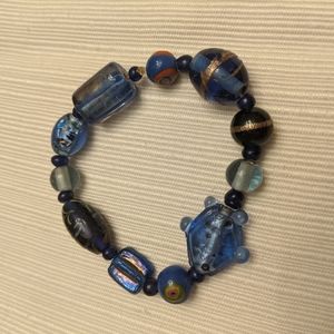 blue variety beaded bracelet